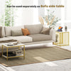 Modern Coffee Table Set of 2, Nesting Tables Side End Tables with Marble-Effect