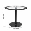 90cm Round Glass Dining Table Kitchen Home Coffee Lounge Restaurant Only Table