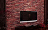 3D Red Brick Effect Wallpaper Stacked Stone Living Bedroom Wall Backdrop Rustic
