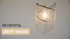 K9 Crystal Long Beaded Spiral Frame Light Fitting Pendant Shade - Chrome