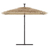 Garden Parasol with LEDs and Steel Brown 246x246x230 Z1O4
