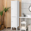 5-Tier Bathroom Floor Cabinet Tall Narrow Storage Cabinet Organizer w/Doors
