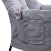 Fabric Lazy Chair with Footstool Relax Lounge Chair Accent Armchair Sofa Chair