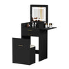 Modern Dressing Table Set with LED Mirror Vanity Makeup Desk Side Panel 2 Drawer