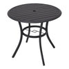 OUTDOOR INDOOR METAL SLATTED TABLETOP PATIO TABLE IRON FRAME LEGS GARDEN BISTRO