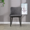 Set of 2 Faux Leather/Suede Dining Chairs Metal Legs Reception Restaurant Chair