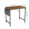 Industrial Study Computer Desk Home Office Writing Small Desk PC Table with Bag