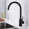 Brass Kitchen Dual Sink Mixer Taps Deck Mounted Swivel Spout Faucet Brushed Gold