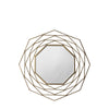 Mirror Large Hexagon Wall Antique Vintage Gold Metal Frame Modern 3D Mirror 92cm