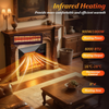 Electric Fireplace Heater Flame Effect Remote Freestanding Black With Timer LED