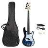 Glarry GP 4 Strings Electric Bass Guitar Cord Wrench Tool Right Handed Dark Blue