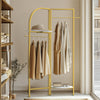 Heavy Duty Garment Rack Double Gold Adjustable Clothes Rail Stand Corner Display