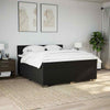 Box Spring Bed with Black 180x200 Fabric B7O8
