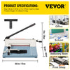 VEVOR 17" A3 Paper Cutters Trimmers 500 Sheets Heavy Duty Paper Guillotines