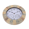 Large Slate Effect Garden Wall Clock Thermometer Hygrometer Indoor Outdoor Home