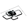 Square/Ring LED Ceiling Lamp Cool White Light Chandelier Fixture Bedroom Living