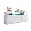 LED Sideboard High Gloss Buffet Cupboard Display Cabinet TV Stand Unit 160CM