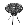 Garden Hollow Top Design Side Table with Parasol Hole Cast Aluminum Dining Table