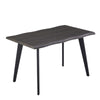 Morden Brown Dining Table Dining Room Kitchen Garden Table Metal Straight Legs