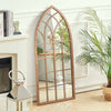Wall Mirror Mount Decorative Long Hanging Arched Window Style Frame Decor Mirror