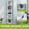 5-Tier Corner Bookshelf, White Freestanding Display Unit, 180cm Tall