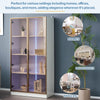 DISPLAY CABINET WHITE CUPBOARD STORAGE SIDEBOARD WITH RGB LED LIGHTS 80X40X160CM
