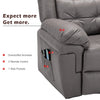 Power Lift Recliner Electric Massage Heating Chair Living Room Armchair Grey