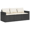 Garden Sofa with Cushions 3-Seater Sofa Outdoor Sofa Couch Poly Rattan