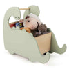 Toddler Shopping Cart 2 in 1 Wooden Baby Push Walker-Green