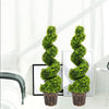 2X Realistic Potted Topiary Trees Artificial Boxwood Fake Grass Plant Tree Ball