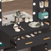 7 Drawers Makeup Vanity Set Large LED Lighted Mirror Dressing Table Dresser Desk