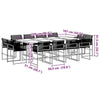 Brokky 13 Piece Garden Dining Set Black Poly Rattan, Dining Furniture D5J7
