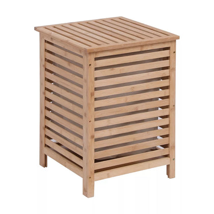 Bamboo Laundry Hamper with Lid for Clothes Storage, Laundry Bin Laundry Basket