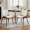Set of 2 Dining Chairs with Arms Velvet PU Leather Chairs Kitchen