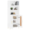 Lechnical Highboard White 69.5x34x180 Engineered Wood,Highboard with Ample R3E4