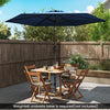 Large Table Umbrella w/ Push Button Tilt & Crank Handle-Navy