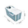 Folding Bathtub Water Tub Adult Children Kids Spa Soaking Sauna SPA Bath Tub Lid