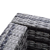 Grey Rattan Garden Sofa Set Outdoor 4 Piece Furniture with Cushions And Table