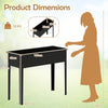 100 x 40 x 80 cm Outdoor Standing Gardening Box w/ Legs-Black