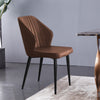 Set of 2 Faux Leather/Suede Dining Chairs Metal Legs Reception Restaurant Chair