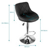 Modern Bar Stools Set 3pcs Leatherette Exterior Adjustable Swivel Gas Lift