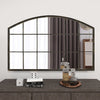 Large Window Garden Mirror Wall Mounted Metal Frame Floral Indoor Outdoor Decor