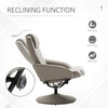 Recliner Chair and Footstool Armchair with Ottoman 360° Swivel Seat Grey