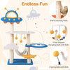 Indoor Cat Furniture 124cm Tall Cat Tree w/ Cloud & Star Platforms