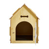 Weatherproof Puppy Dog House Kennel Indoor Pet Shelter with Iron Door 60x57x41cm