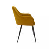 Set of 2 Mustard Velvet Tub Dining Chairs - Logan LOG042