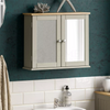 Priano Bathroom 2 Door Wall Mount Mirror Cabinet Unit Storage Cupboard Grey