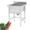 Sink Stainless Steel Commercial Catering Kitchen Deep Single Bowl Drainer UK