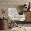 Modern Velvet Upholstered Rocking Chair Bedroom Lounge Recliner Rocker Armchair