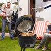 13" BBQ Charcoal Grill Roaster Smoker Egg BBQ Grill Ceramic Picnic Outdoor Style